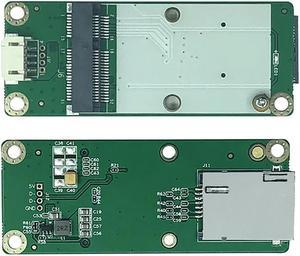 EXVIST 4G LTE Industrial Mini PCIe to USB Adapter USB(4PIN PH2.0) Connector W/SIM Card Slot for WWAN/LTE 3G/4G Module Suitable for M2M & IoT Applications Like Raspberry Pi Industrial Router IP Camera