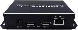 EXVIST H.265 1080P PoE HDMI Video Encoder w/HDMI Loopout, HDMI Encoder for CCTV Surveillance, Live Streaming to YouTube, Facebook, with SD Card Slot Max.128G, DDNS HTTP RTMP RTSP TS UDP