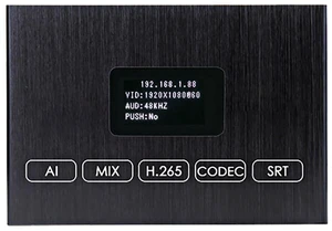 H.265 1080P HDMI Encoder/Decoder w/Built-in OLED Screen | Dual USB, RTSP/ONVIF & Live Monitoring H.265 1080P HDMI Encoder/Decoder w/Built-in OLED Screen | Dual USB, RTSP/ONVIF & Live Monitoring