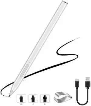 Wsirak Surface Pen 4096 Pressure Sensitivity Active Stylus for Microsoft Surface Pro X 8 7 6 5 4 3 Laptop Book Studio Surface 3 Go Go2 Go3 Palm Rejection Touch Pencil