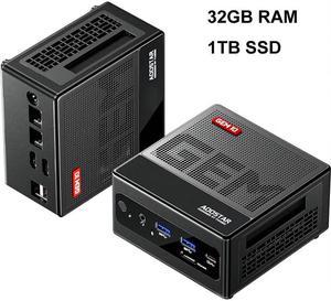 WSIRAK AOOSTAR GEM10 AMD Ryzen 7 7840HS Mini PC with WIN 11 PRO/ 3* NVME/Oculink/2*2.5G LAN 32G RAM / 1T SSD