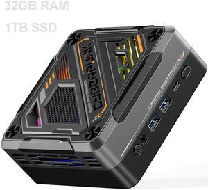 WSIRAK AOOSTAR GOD77 AMD Ryzen 7 7735HS Mini PC with W11 PRO 16G/32GB DDR5 RAM 512G/1T NVME SSD 32G RAM / 1T SSD