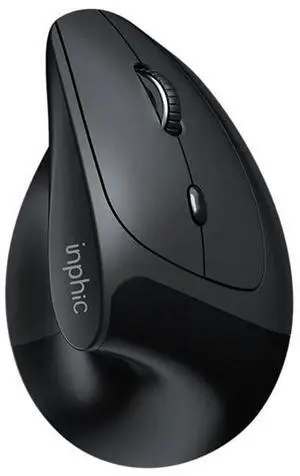 Wsirak X9 Vertical Wireless Mouse Ergonomic Charging Silent Computer Office Silent 2.4G Wireless Vertical Mouse Black