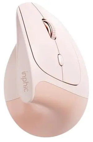 Wsirak X9 Vertical Wireless Mouse Ergonomic Charging Silent Computer Office Silent 2.4G Wireless Vertical Mouse Pink