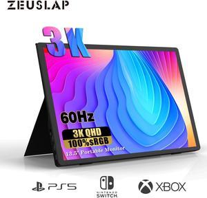 ZEUSLAP Z13K 135 Inch 3K 60Hz portable gaming monitor QHD Dual Screen for laptop switch xbox PS5 Surface Book Surface Pro 8 Surface Pro 9 Macbook Pro 135 11 or 32 Laptop Extend Monitor