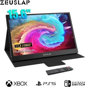 ZEUSLAP Z15XP 15.6 Inch Portable Monitor with Remote Control, 1080P FHD IPS Screen Portable Gaming Monitor with USB-C + HDMI-compatible Ports for  Phone, Laptop, Switch, PlayStation, ect.
