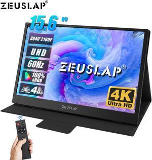 ZEUSLAP Z15XK 15.6 Inch Portable Monitor, 4K HDR IPS Screen Portable Gaming Monitor with USB-C + HDMI-compatible Ports for  Phone, Laptop, Switch, PlayStation, ect.