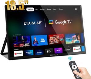 ZEUSLAP Z18TV 18.5 Inch Portable Monitor Built-in IPTV, 1080P 100Hz Touchscreen Portable TV with WIFI Connection for Laptop, PS4/5, Switch,etc.