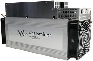 WhatsMiner M30S++ 108TH/s ASIC Miner 3224W Bitcoin BTC Mining With Power Supply