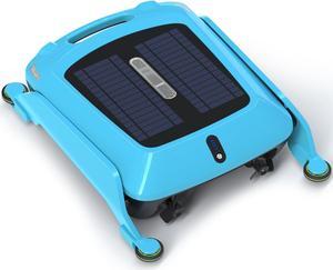 Robotic Solar Pool Skimmer Cleaner Cordless Pool Skimmer Automatic Pool Cleaner Robot for Pool Surface with Dual Charging Options Path Optimization Obstacle Avoidance Saltwater Compatibility