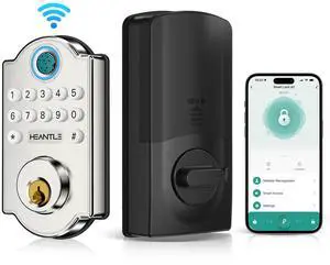Smart Door Lock WiFi Deadbolt: HEANTLE Keyless Entry Front Door Lock Fingerprint Alexa Electronic Digital Keypad Deadbolt with App Remote Control Gateway Smart Door Lock WiFi Deadbolt: HEANTLE Keyless Entry Front Door Lock Fingerprint Alexa Electronic Digital Keypad Deadbolt with App Remote Control Gateway