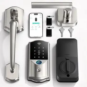 Built-in WiFi Smart Lock with Handle Set - Firstriver Fingerprint Keyless Entry Door Lock for Front Door, App Control, Digital Keypad Deadbolt, Auto Lock, Compatible with Alexa & Google Assistant Built-in WiFi Smart Lock with Handle Set - Firstriver Fingerprint Keyless Entry Door Lock for Front Door, App Control, Digital Keypad Deadbolt, Auto Lock, Compatible with Alexa & Google Assistant