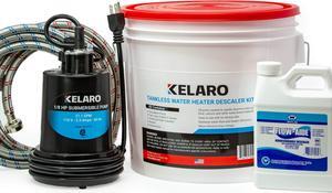 Kelaro Tankless Water Heater Flushing Kit with Flow-Aide Biodegradable Descaler