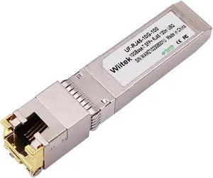 Wiitek SFP+ to RJ45 Modules, 10GBase-T SFP+ Copper Transceiver Compatible for Ubiquiti UF-RJ45-10G, Plugin 10Gb SFP+ Port (with Cat 6a/7 or Better, 100-Meter), Low Power Consumption