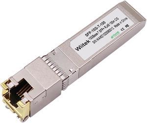 Wiitek 10Gbps SFP+ to RJ45 Modules, 10GBase-T SFP+ Copper Transceiver (Cat 6a/7 or Better, 100-Meter), Compatible for Cisco SFP-10G-T-X, Ubiquiti, Netgear, Mikrotik, Unifi, Low Power Consumtion