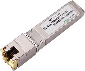 Wiitek 10Gbps SFP+ to RJ45 Modules, 10GBase-T SFP+ Copper Transceiver (Cat 6a/7 or Better, 80-Meter), Compatible for Cisco SFP-10G-T-X, Ubiquiti, Netgear, Mikrotik, Unifi and More