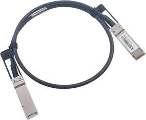 Wiitek 1M QSFP+ DAC Twinax Networking Cable, 40GbE QSFP+ Direct Attached Copper Cable, 30AWG Black, for Arista CAB-Q-Q-1M