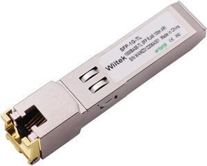 1.25G SFP-T, 10/100/1000BASE-T Gigabit Copper SFP, Wiitek SFP to RJ45 Transceivers 100m, Compatible for Arista SFP-1G-TL Ethernet SFP RJ45 Copper Module