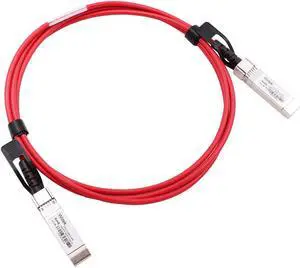 [Red Colored] 2m 10G SFP+ DAC Twinax Cable, 10Gbase-CU SFP+ Copper Cable, Compatible for Cisco SFP-H10GB-CU2M, Ubiquiti, Juniper, Mellanox, Mikrotik, Netgear, Supermicro, Open Source Switches