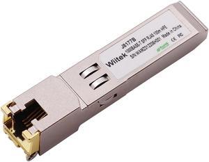1.25G SFP-T, 10/100/1000BASE-T Gigabit Copper SFP, Wiitek SFP to RJ45 Transceivers 100m, for HPE Blade Systems ProCurve & HPE Aruba J8177B Ethernet SFP RJ45 Copper Module