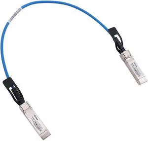 [Blue Colored] 0.5m 10G SFP+ DAC Twinax Cable, 10Gbase-CU SFP+ Copper Cable, Compatible for Cisco SFP-H10GB-CU0.5M, Ubiquiti, Juniper, Mellanox, Mikrotik, Netgear, Supermicro, Open Source Switches
