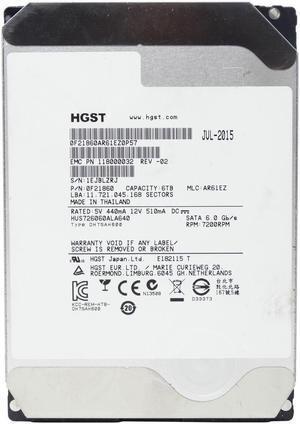 6TB 3.5 SATA 6Gb/s 64MB HGST HUS726060ALA640 Enterprise HDD DVR  Hard Drive He6