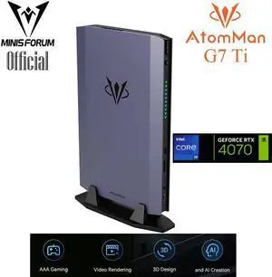 AtomMan G7 Ti Mini Gaming PC Core i9-14900HX WiFi 7 Bluetooth 5.4 RTX 4070 Gaming Computer 64gb ram / 1tb ssd