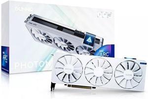 GUNNIR Intel Arc A750 Photon 8G OC Black GDDR6 2400MHz Triple Fan White Graphics Card (256-bit, PCIe 4.0, HDMI/DisplayPort, Supports 4k)