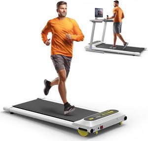 OBENSKY Under Desk Treadmill for Home Portable Walking Pad Treadmill Foldable with 265LBS Capacity Walking Jogging Running Machine for Office Small Space with LED Display Installation-Free
