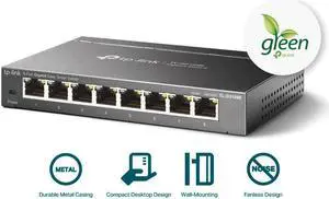 TP-Link 8 Port Gigabit Switch | Easy Smart Managed | Plug & Play | Limited Lifetime Protection | Desktop/Wall-Mount | Sturdy Metal w/ Shielded Ports | Support QoS, Vlan, IGMP and LAG (TL-SG108E)