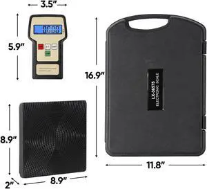220 lbs Electronic Refrigerant Charging Digital Weight Scale with Case for HVAC