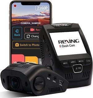 4K Ultra HD Car Dash Cam 2.4" LCD Screen, Wi-Fi, 170° Wide Angle Dashboard Camera Recorder with G-Sensor, WDR, Loop Recording, Supercapacitor, Mobile App, 256GB Supported