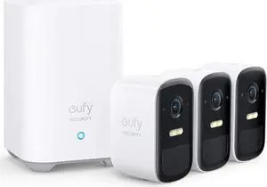 eufy Security, eufyCam 2C Wireless Home Security Camera System, 180-Day Battery Life, HD 1080p, IP67 Weatherproof, Night Vision, Compatible with Amazon Alexa, 3-Cam Kit, No Monthly Fee