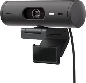 Logitech Brio 501 Full HD Webcam with Auto Light Correction, Auto-Framing, Show Mode, Dual Noise Reduction Mics, Webcam Privacy Cover, Works with Microsoft Teams, Google Meet, Zoom - Black