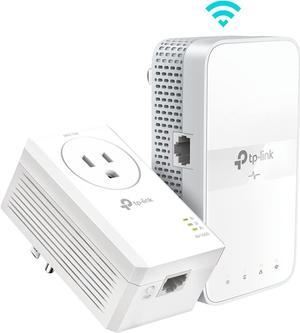 TP-Link Powerline Wi-Fi Extender (TL-WPA7617KIT) - AV1000 Powerline Ethernet Adapter with AC1200 Dual Band Wi-Fi, Gigabit Port, Passthrough, OneMesh, Ethernet Over Power, Plug & Play