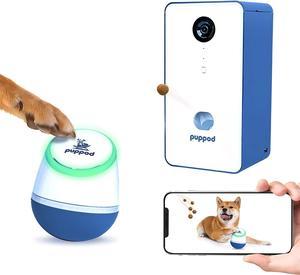 PupPod Rocker Training Treat Tossing Camera Dispenser & Puzzle Dog Toy  Dispenses Dog Treats  Puppy Treat Game  Electronic Pet Training Tool for Use with Smartphones