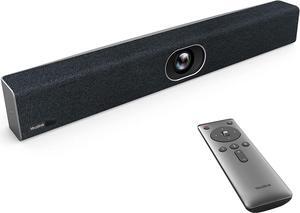 Yealink Video and Audio Conferencing System Conference Room Camera Video Bar UVC40 for Office Meeting Rooms Teams Zoom Certified 133° Super Wide Angle Lens Speaker Tracking
