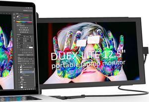 Duex Lite Portable Monitor for Laptop, Mobile Pixels 12.5" Full HD1080p IPS Dual Monitor for laptops, USB C/USB A Powered Plug and Play Portable Display, Windows/Apple Compatible (1pc Grey)