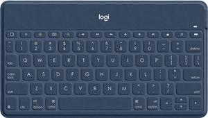 Logitech KeystoGo SuperSlim and SuperLight Bluetooth Keyboard for iPhone iPad Mac and Apple TV Including iPad Air 5th Gen 2022  Classic Blue