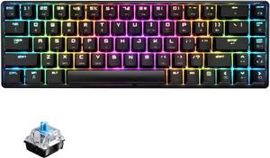 Zhhcyyds T8 60% Wired Gaming Keyboard, RGB Backlit Ultra-Compact Mechanical Keyboard, Waterproof Compact 68 Keys Keyboard for Typist Laptop PC Mac Gamer Black