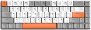Zhhcyyds T8 60% Wired Gaming Keyboard, RGB Backlit Ultra-Compact Mechanical Keyboard, Waterproof Compact 68 Keys Keyboard for Typist Laptop PC Mac Gamer Black White B