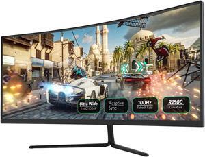 Fiodio 30in 21:9 Ultrawide Curved Gaming Monitor, 100Hz, 2560 * 1080P, Built-in Speakers,  HDMI DP Ports, VESA Wall Mount Ready