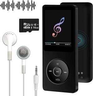 JIACHARMED MP3/MP4 Player with 16GB TF Card, Bluetooth Music Player Build-in Speaker/Photo/Video Play/FM Radio/Voice Recorder/E-Book Reader, Supports up to 128GB