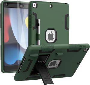 JIACHARMED iPad 10.2 Case iPad 9th Generation 2021/ iPad 8th Generation 2020/ iPad 7th Generation 2019 Case, Heavy Duty Shockproof Rugged Protective Cover with Built-in Stand.