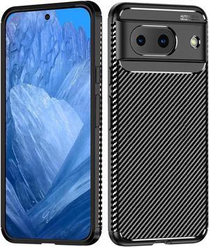 JIACHARMED for Google Pixel 8a Case, Carbon Fiber Texture Shockproof Ultra-Thin Anti-Scratch Protective Cover for Google Pixel 8a 5G.