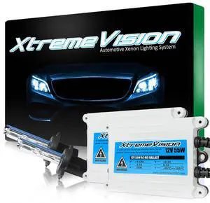XtremeVision H7 30K 55W AC Xenon Bundle - Xenon Headlight Bulb with Slim AC Ballast - 30000K Deep Blue - Xenon Bulbs - 1 Pair