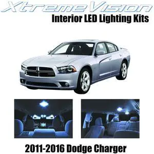 XtremeVision Interior LED for Dodge Charger 2011-2016 (16 Pieces) Cool White Interior LED Kit Package+ Installation