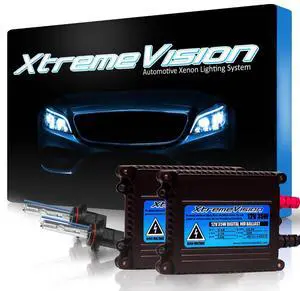 XtremeVision 35W Xenon Bundle with Slim Ballast (1 Pair) and H10 / 9140 3000K - 3K Golden Yellow Xenon Bulbs (1 Pair)