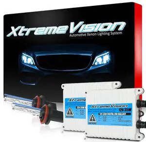 XtremeVision H11 10K 35W AC Xenon Bundle - Xenon Headlight Bulb with Slim AC Ballast - H8, H9, H11B, 10000K Dark Blue - Xenon Bulbs - 1 Pair