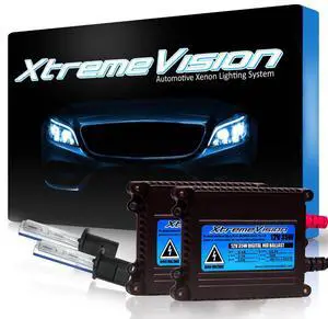 XtremeVision 35W Xenon Bundle with Slim Ballast (1 Pair) and H1 5000K - 5K Bright White Xenon Bulbs (1 Pair)